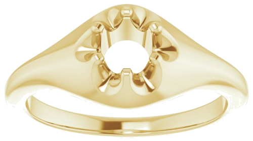 Sužadėtuvių Žiedas „Solitaire Belcher“ 14k yellow gold Round 4.4mm (3)