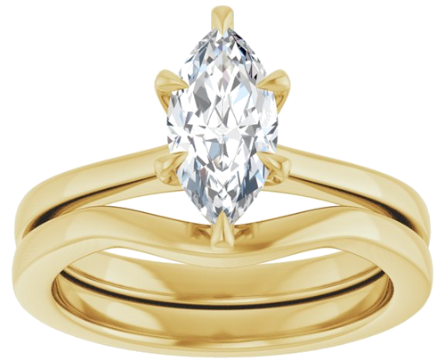 Sužadėtuvių Žiedas „Claw-Prong“ 14k yellow gold Marquise 10mm x 5mm (8)