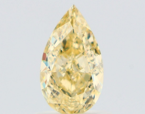 1.01 carat Fancy Yellow-VVS2 Natūralus Pear Deimantas (1)