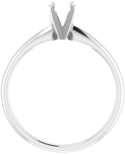 Sužadėtuvių Žiedas „Solitaire“ 585 Baltojo Aukso Round 4.6mm (2)