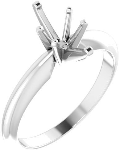 14K White 9.5x5 mm Marquise Six-Prong Solitaire Engagement Ring Mounting (1)