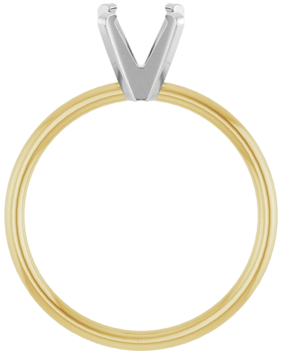 Sužadėtuvių Žiedas „Solitaire“ 14k yellow/white gold Round 6.5mm (2)