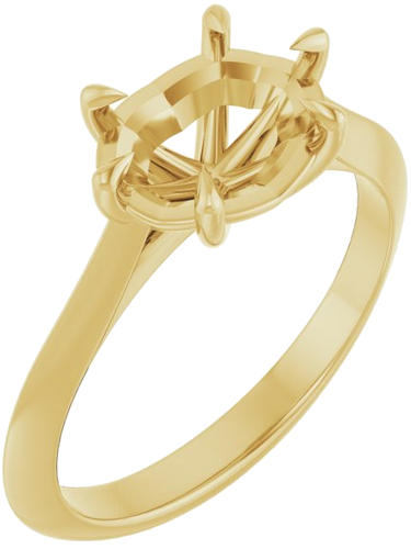 Sužadėtuvių Žiedas „Claw-Prong Solitaire“ 14k yellow gold Oval 9mm x 7mm (1)