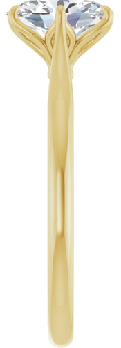 Sužadėtuvių Žiedas „Solitaire“ 585 Geltonojo Aukso Oval 8mm x 6mm (9)