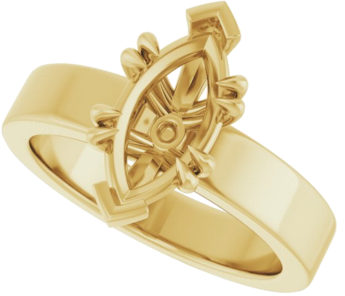 Sužadėtuvių Žiedas „Double Claw-Prong Solitaire“ 14k yellow gold Marquise 12mm x 6mm (5)