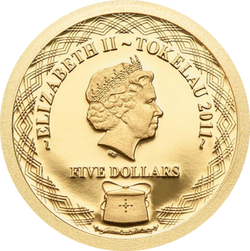 2011 Tokelau South Pole 5 dollars gold coin (2)