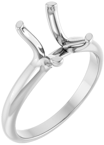 Sužadėtuvių Žiedas „Solitaire“ 14k white gold Emerald 9mm x 7mm (1)