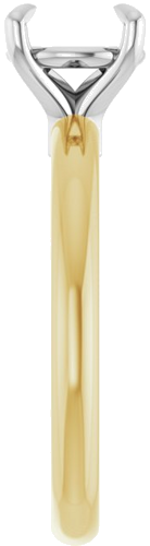 Sužadėtuvių Žiedas „Claw-Prong Euro Shank“ 14k yellow/white gold Round 7.4mm (4)