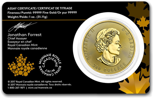 1 oz Klondike Gold Rush 2022 Canada (99999) Gold Coin (2)