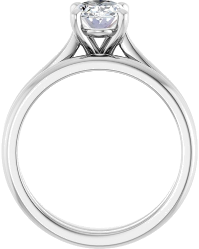 Sužadėtuvių Žiedas 14k white gold Oval 8mm x 6mm (7)