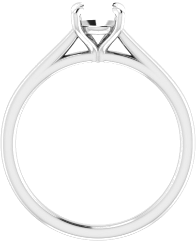 14K White  5.8 mm Round Solitaire Engagement Ring Mounting (2)