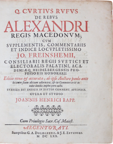 Antikvarinė knyga „Q. Curtius Rufus De Rebus Alexandri Regis Macedonum...“, 20 x 16 cm, 1670 m., Prancūzija (3)