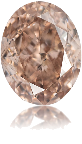 0.6 carat Fancy Light Brown-SI1 Natūralus Oval Deimantas (1)