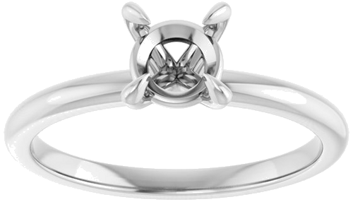 Platinum  5.8 mm Round Solitaire Engagement Ring Mounting (3)