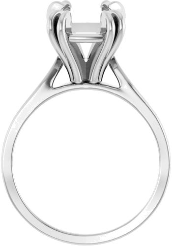 Sužadėtuvių Žiedas „Double Claw-Prong Solitaire“ 14k white gold Elongated Cushion 11mm x 9mm (2)