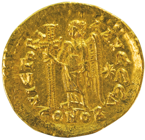 Bizantijos imperija Leono I Trakiečio (457–474) auksinis solidas Konstantinopolis (2)