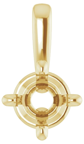 14K Yellow 4.5 mm Round 4-Prong Pendant Mounting (1)