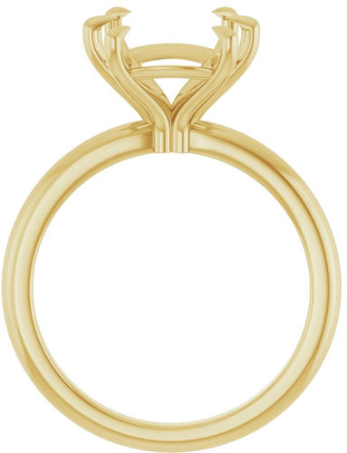Sužadėtuvių Žiedas „Solitaire“ 14k yellow gold Elongated Cushion 11mm x 9mm (2)
