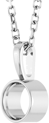 Pakabukas „Bezel-Set Solitaire“ 950 Platinos Round 4mm (2)