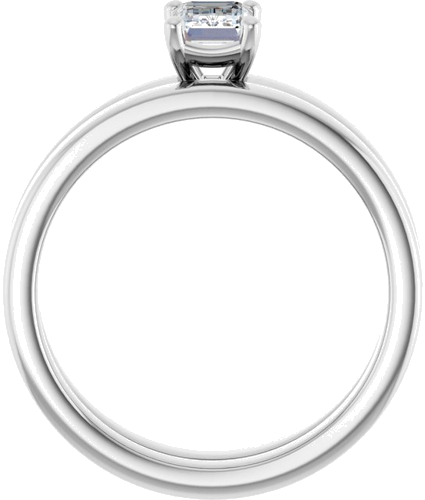 Sužadėtuvių Žiedas „Solitaire“ 14k white gold Emerald 6mm x 4mm (7)