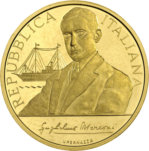 2009 Italija Guglielmo Marconi 20 eurų auksinė moneta (1)