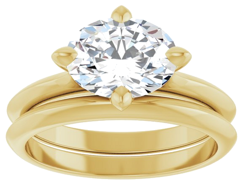 Sužadėtuvių Žiedas „Claw-Prong Solitaire“ 14k yellow gold Oval 9mm x 7mm (8)