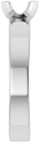 Sužadėtuvių Žiedas „Half-Bezel Solitaire“ 14k white gold Round 5.2mm (4)