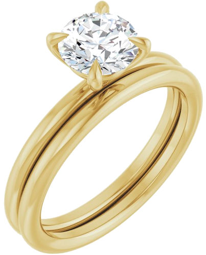 Sužadėtuvių Žiedas „Claw-Prong Solitaire“ 14k yellow gold Round 6.5mm (6)
