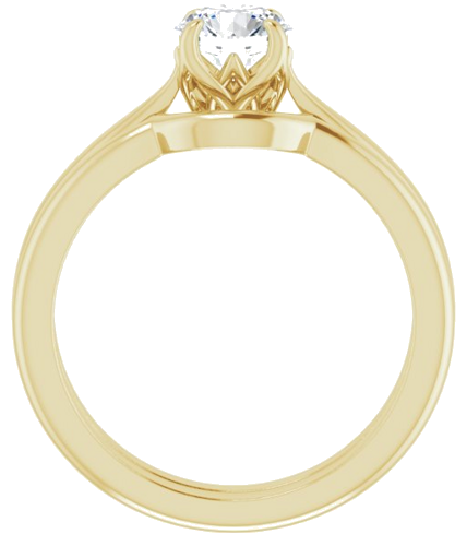 Sužadėtuvių Žiedas „Solitaire“ 14k yellow gold Round 5.8mm (7)