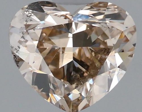 1.54 carat Fancy Light Yellowish Brown-SI2 Natūralus Heart Deimantas (1)