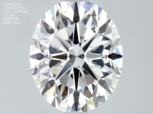 1.4 carat D-VS1 Natūralus Oval Deimantas (1)