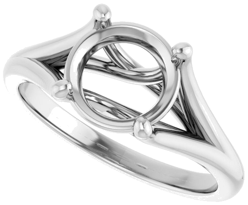 Sužadėtuvių Žiedas „Solitaire“ 14k white gold Round 8mm (5)