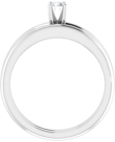 Sužadėtuvių Žiedas „Solitaire“ 417 Baltojo Aukso Round 3.5mm (7)