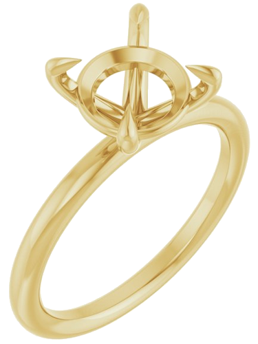 Sužadėtuvių Žiedas „Claw-Prong Solitaire“ 14k yellow gold Round 8.8mm (1)