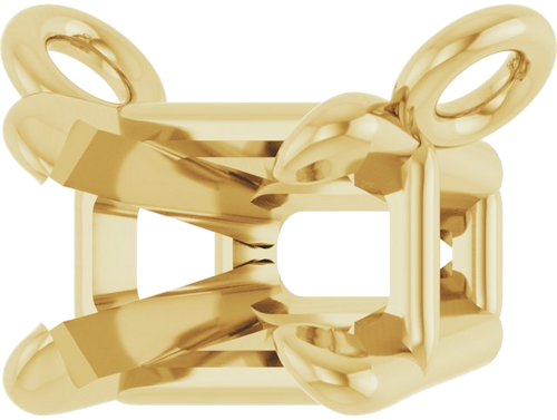 14K Yellow 5x3 mm Emerald 4-Prong Claw Necklace Center (2)