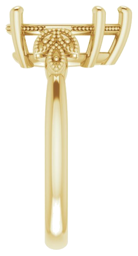 14K Yellow 12x8 mm Pear Solitaire Engagement Ring Mounting (4)