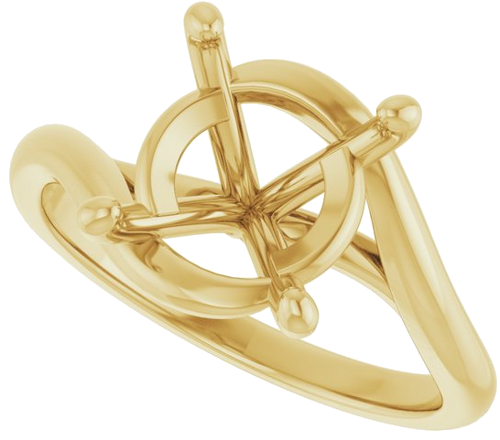 Sužadėtuvių Žiedas „Bypass“ 14k yellow gold Oval 11mm x 9mm (5)