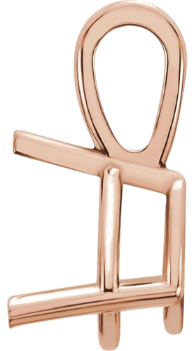 Pakabukas „Solitaire“ 585 Rožinis Aukso Round 6mm (2)