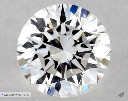 0.5 carat G-VVS2 Excellent cut Natūralus Round Deimantas (1)