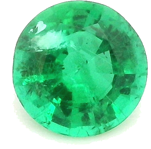 0.4 carat GREEN Round Smaragdas (1)