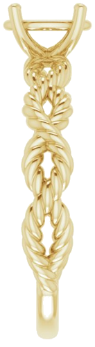 14K Yellow  7x5 mm Oval Solitaire Engagement Ring Mounting (4)