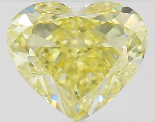 1.02 carat Fancy Yellow-VS1 Natūralus Heart Deimantas (1)