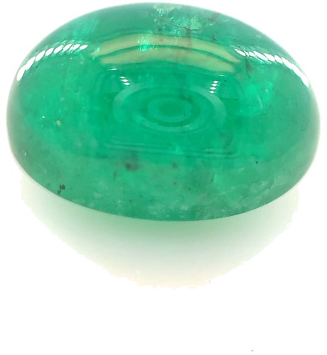 6.55 carat GREEN CABOCHON cut Oval Smaragdas (1)