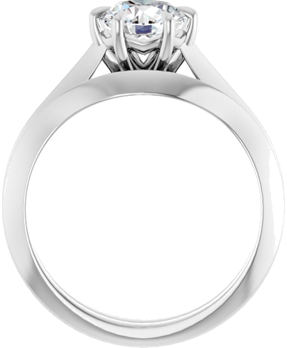 14K White 6.5 mm Round Solitaire Engagement Ring Mounting (7)