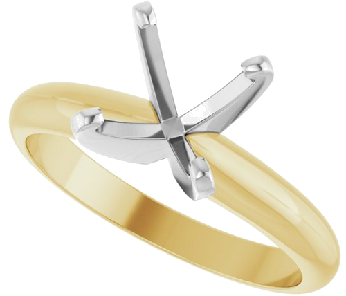 Sužadėtuvių Žiedas „Light Solitaire“ 585 Baltojo Ir Geltonojo Aukso Square 6mm (5)