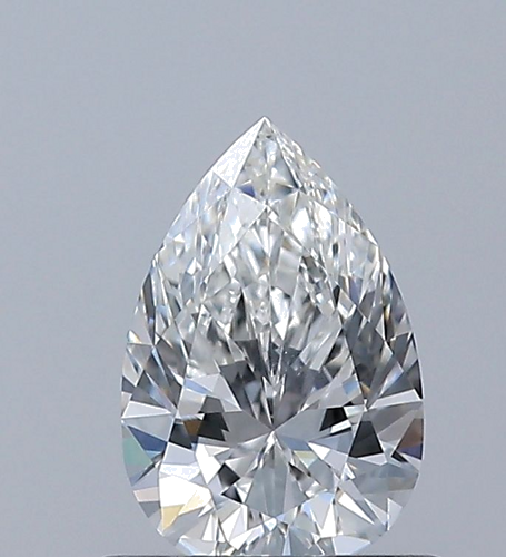 0.61 carat F-SI1 Natūralus Pear Deimantas (1)