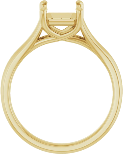 Sužadėtuvių Žiedas „Solitaire“ 585 Geltonojo Aukso Emerald 9mm x 7mm (2)