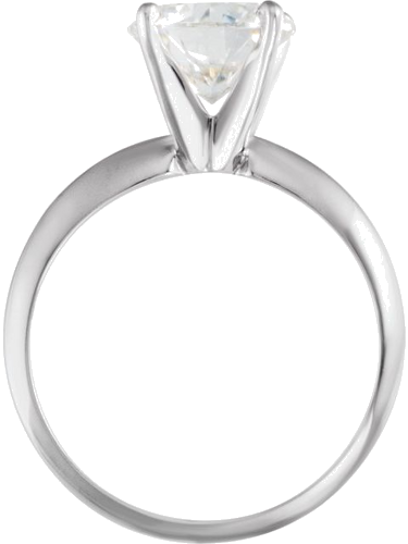 Sužadėtuvių Žiedas „Pre-Notched Lightweight Solitaire“ 14k white gold Round 9.1mm x 9.7mm (4)