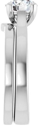 Sužadėtuvių Žiedas 14k white gold Round 6.5mm (9)