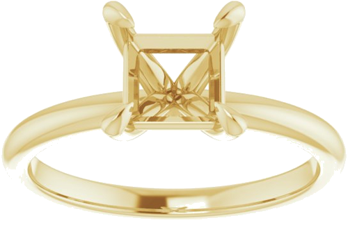 Sužadėtuvių Žiedas „Solitaire“ 10k yellow gold Square 6mm (3)